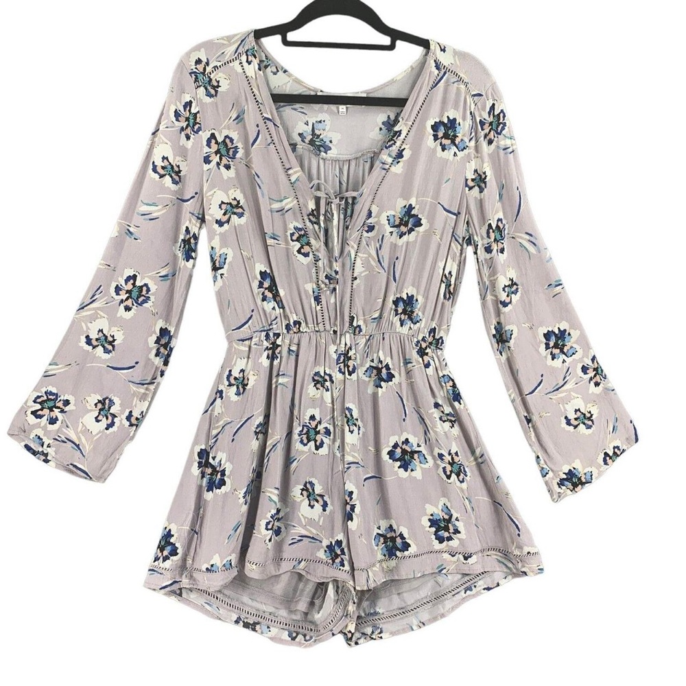 ASTR the Label Long Sleeve Floral Romper
